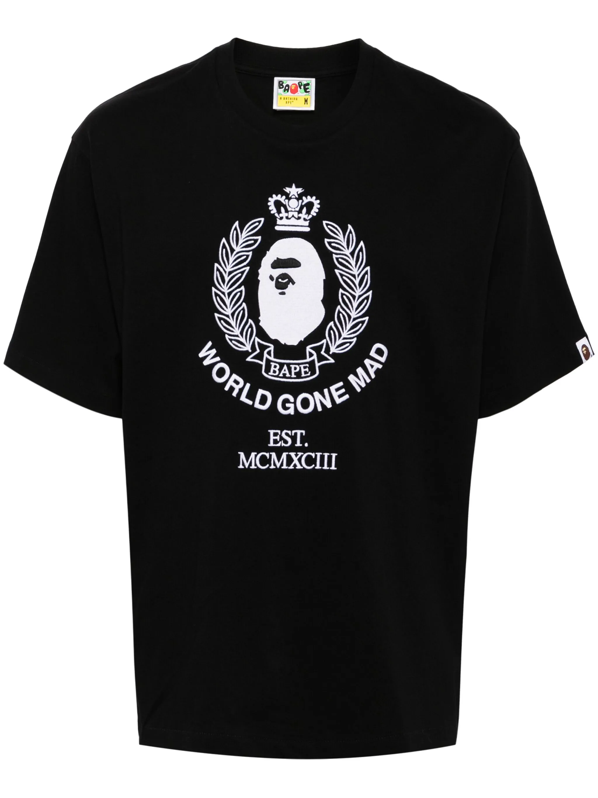 

Футболка с вышитым логотипом A Bathing Ape, черный