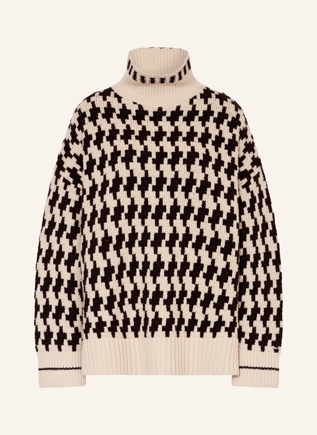 

Свитер оверсайз TOMMY HILFIGER, бежевый/черный