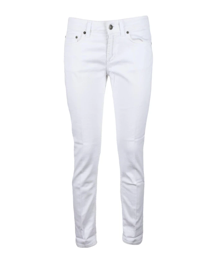 

Эластичные джинсы из смесовой хлопковой ткани Dondup, белый