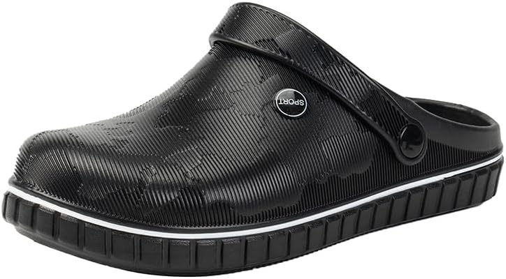 

Мужские легкие сандалии FLIOZY для сада, удобные шлепанцы на открытом воздухе, нескользящие пляжные и бассейновые туфли, повседневные сабо для работы в саду, путешествий и ежедневной носки, черный