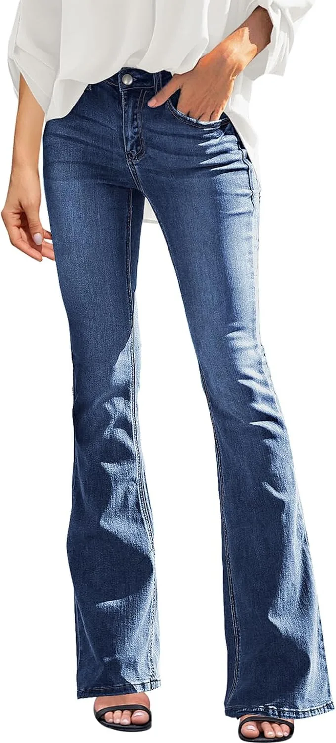 

Sidefeel женские джинсы с высокой талией и расклешенным низом