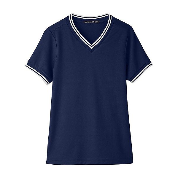 

Женская футболка V-образного выреза Crownlux Performanceplaited Devon & Jones, Navy And White, Белый, Женская футболка V-образного выреза Crownlux Performanceplaited Devon & Jones, Navy And White