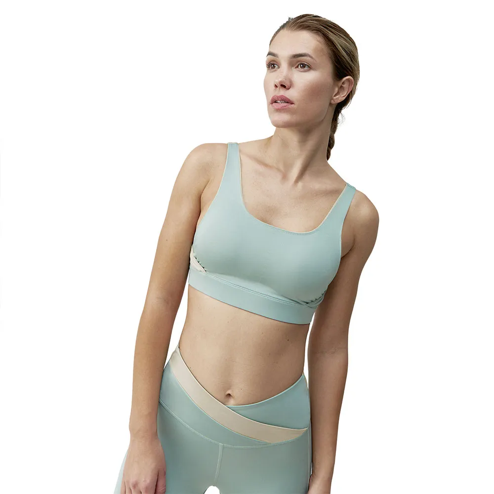 

Спортивный топ Born Living Yoga Duo medium support, синий/серый