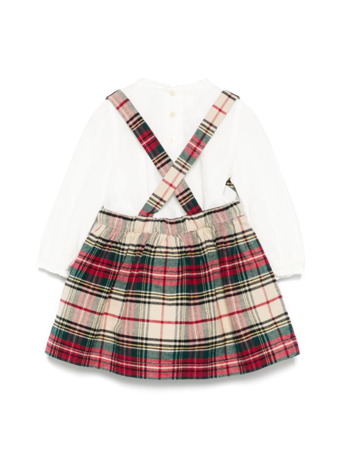 POLO RALPH LAUREN KIDS комплект из топа и юбки, нейтральный цвет — фото 2