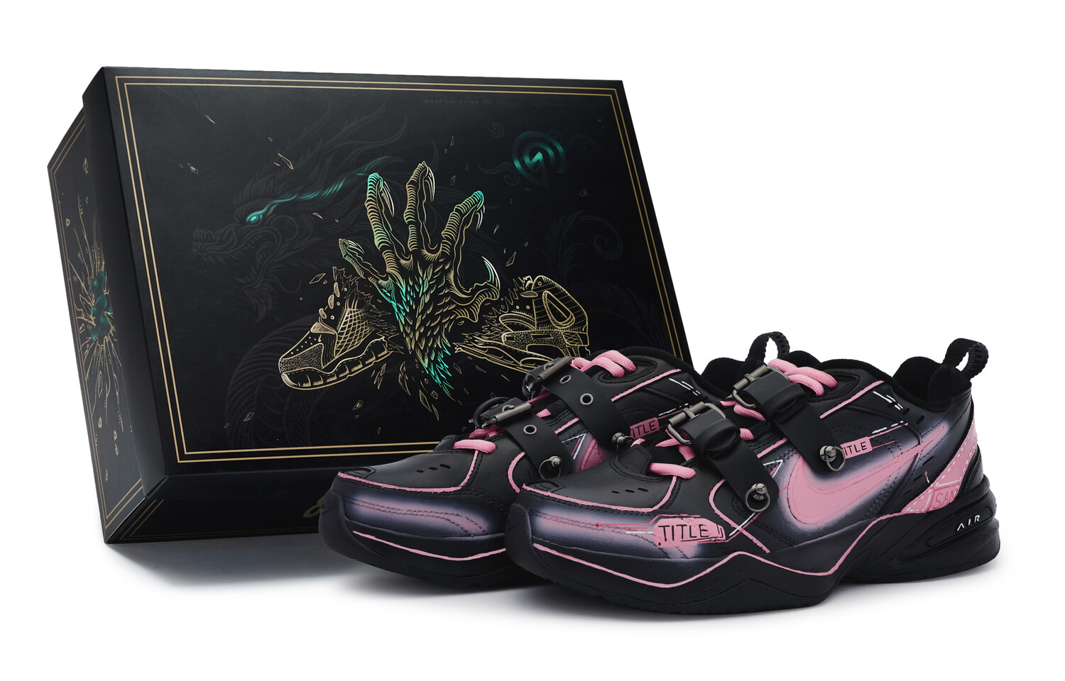 

Массивные кроссовки Nike Air Monarch 4 унисекс, Black/Pink