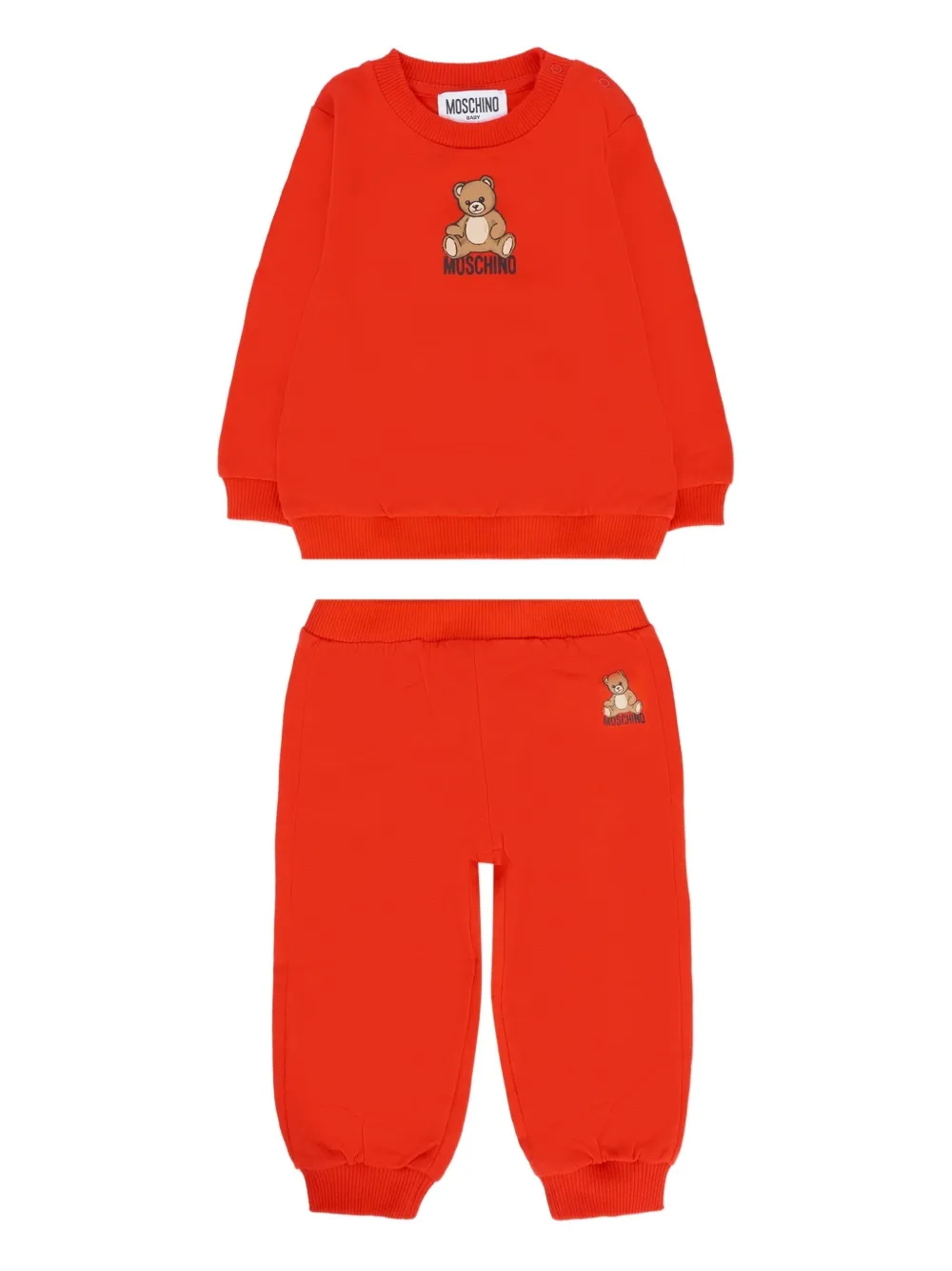 

Спортивный костюм с принтом Teddy Bear Moschino Kids, красный