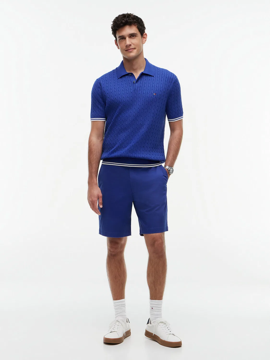 Шорты-чиносы Tommy Hilfiger Regular, кобальтово-синего цвета — фото 3