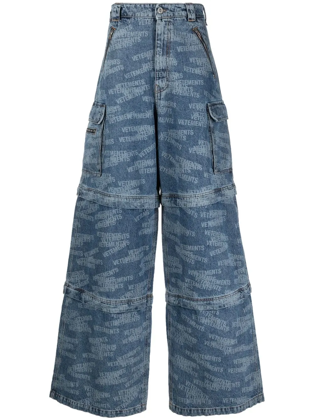 

Джинсы Transformer с логотипом VETEMENTS, синий
