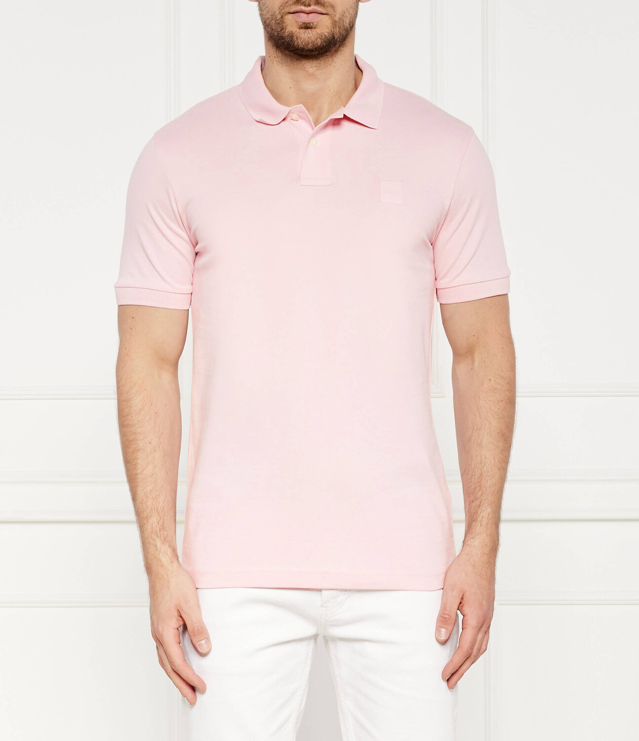 

Поло BOSS ORANGE Passenger Slim Fit, роза