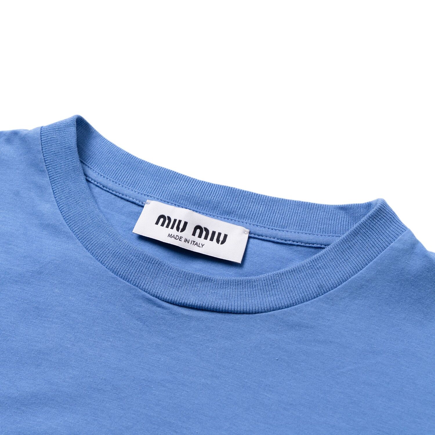 MIU MIU Футболка Regular женская Sapphire Blue — фото 4