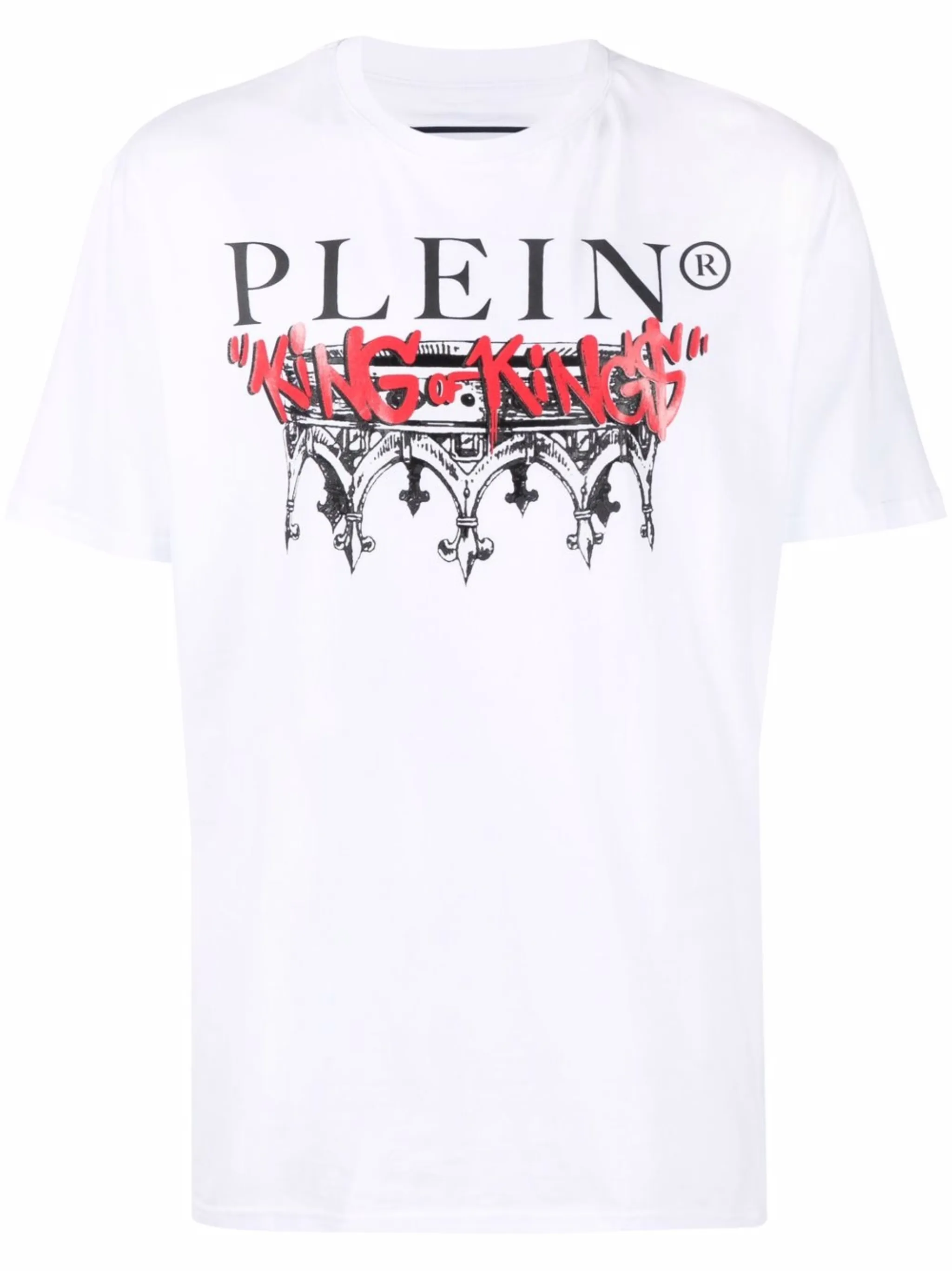 

Футболка King Plein с круглым вырезом Philipp Plein, белый