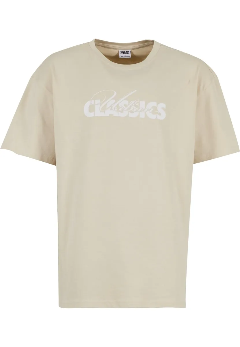 

Футболка URBAN CLASSICS " Urban Classics UC Cursive Bold Logo Tee Oversized Tee", цвет Sand