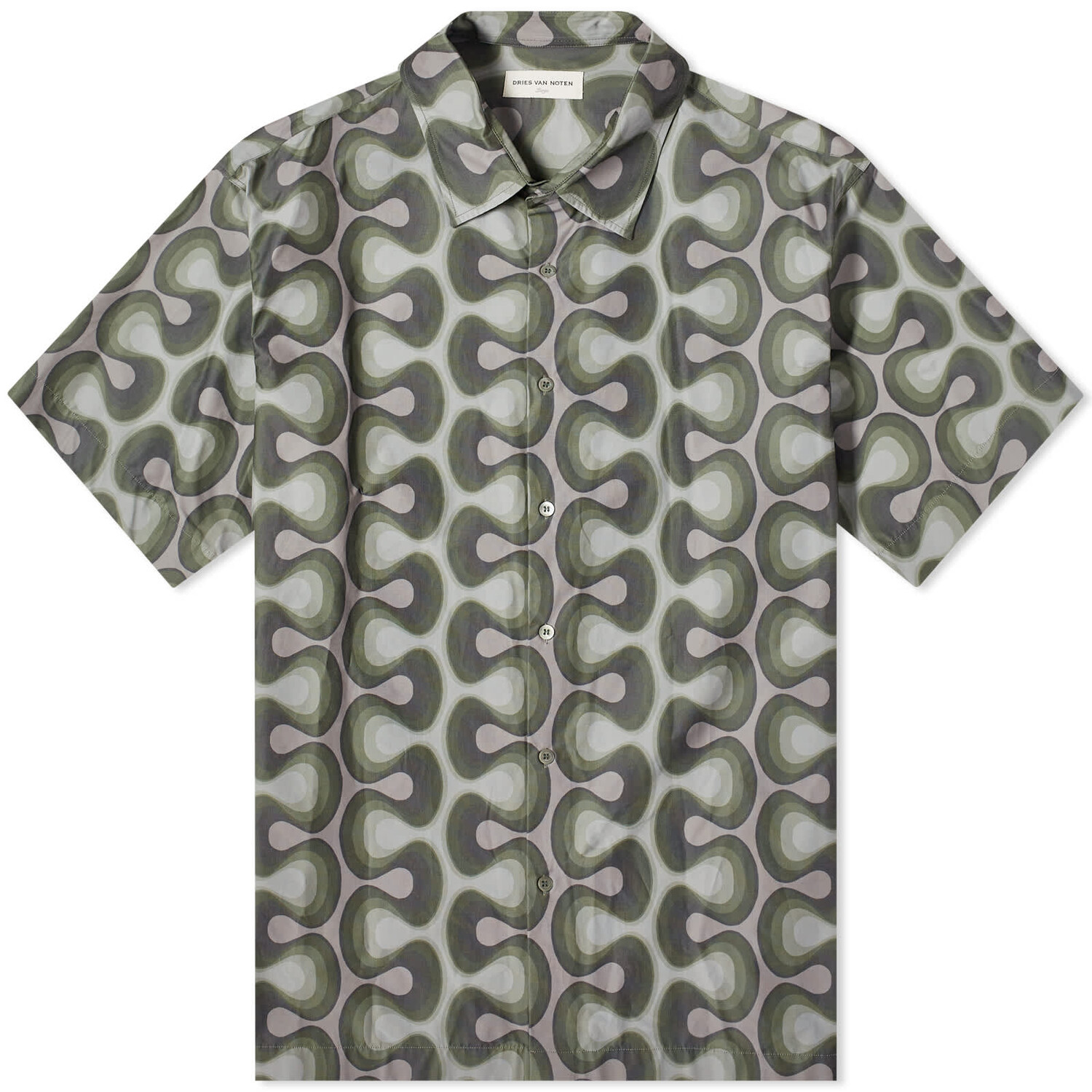 

Рубашка Dries Van Noten Cassidye Short Sleeve, хаки