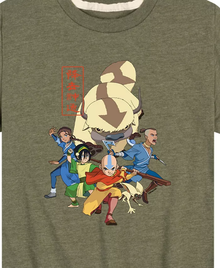 Футболка с принтом для мальчиков Toddler Boys Graphic T-Shirt Avatar The Last Airbender, зеленый — фото 3