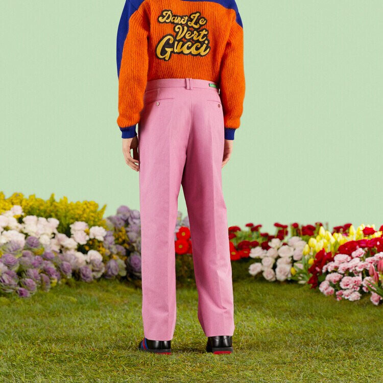 Брюки повседневные Gucci, мужские, розовые — фото 3