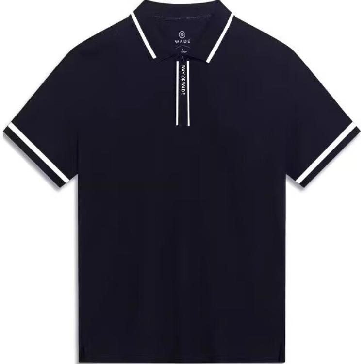 

Футболка поло мужская черная LINING