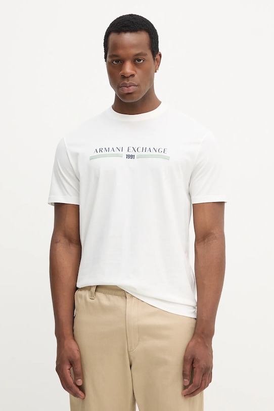 

Хлопковая футболка Armani Exchange, белый
