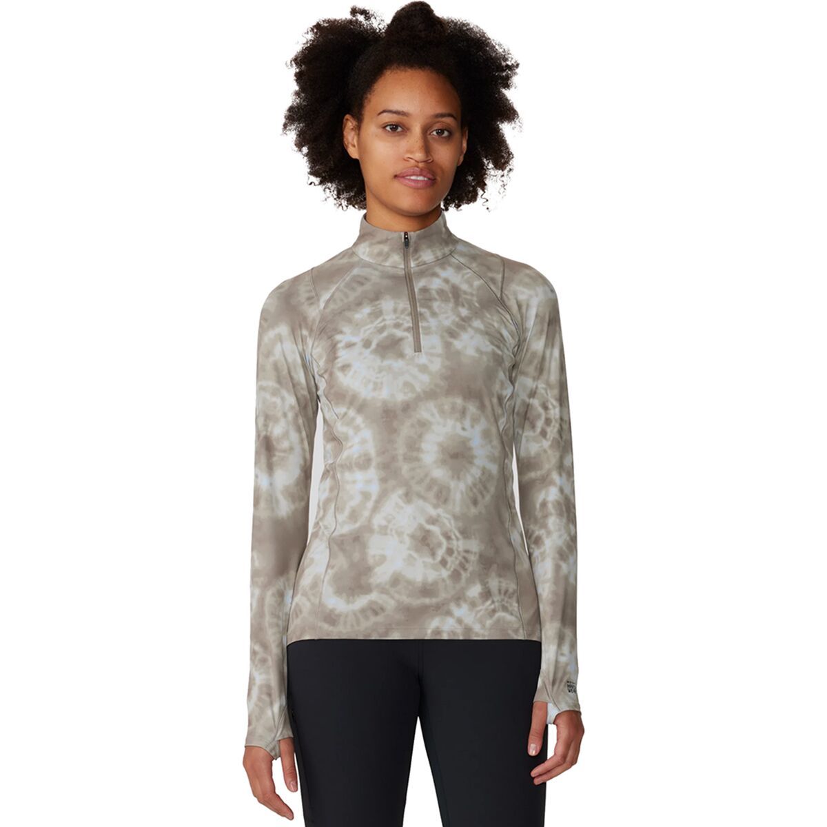 

Полузастегивающийся топ Crater lake Mountain Hardwear, цвет dunes spore dye print