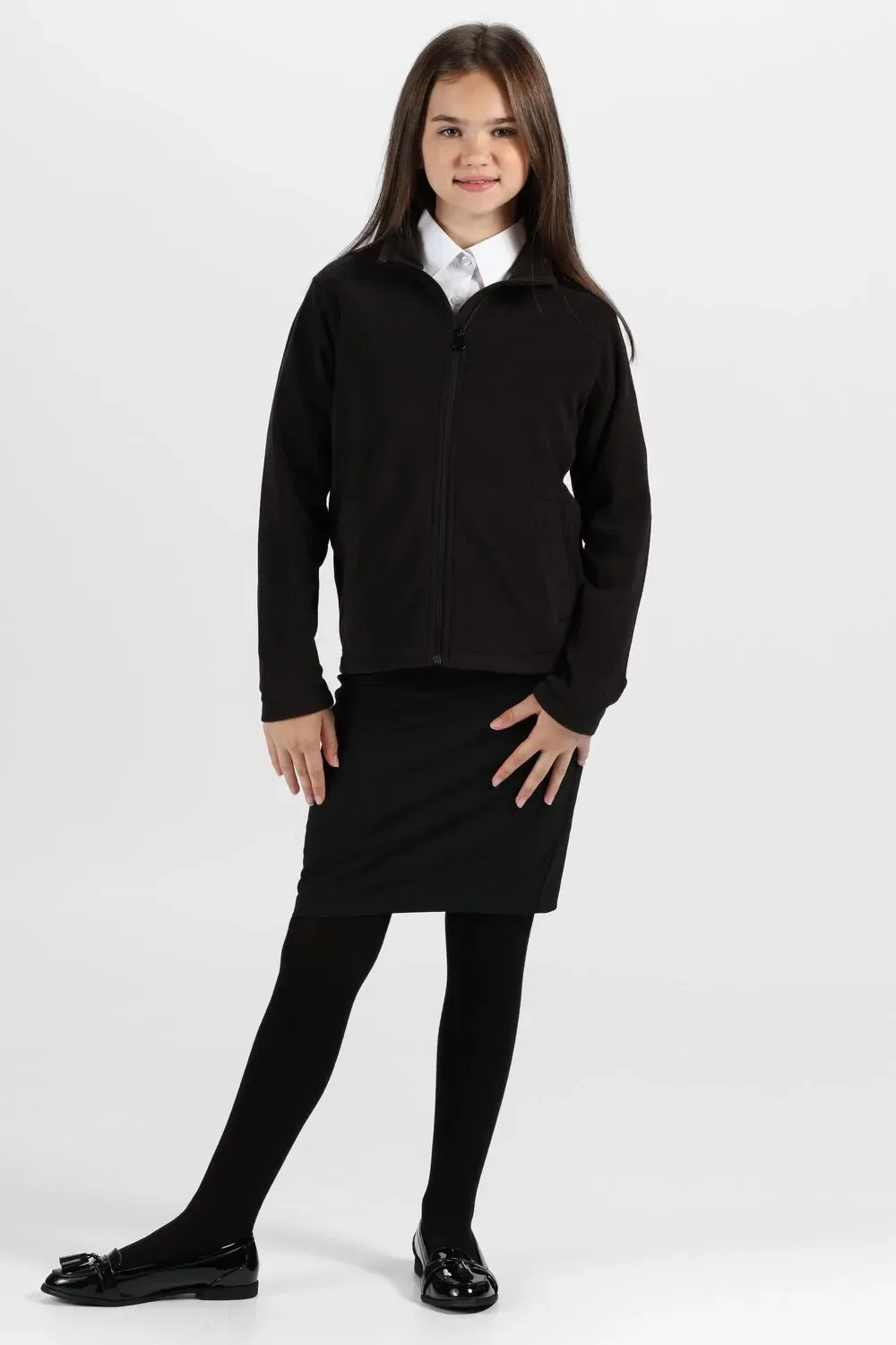 Детская флисовая кофта Regatta Brigade Full Zip, черный — фото 3