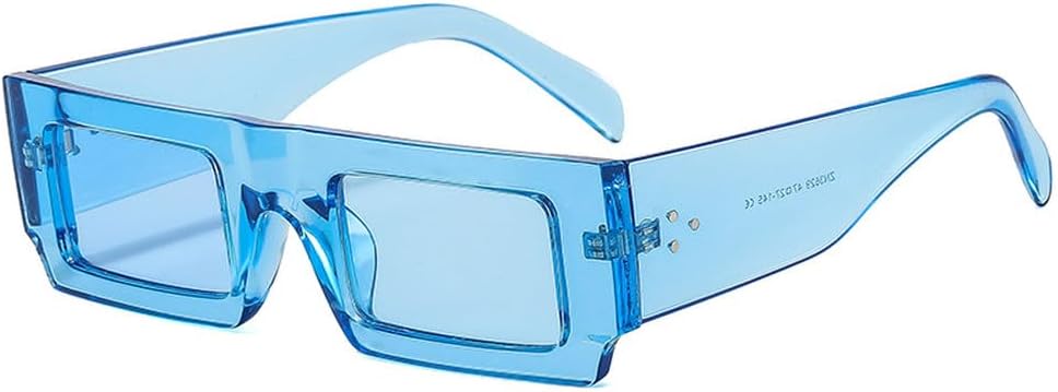 

Популярные модные солнцезащитные очки для женщин, винтажные очки конфетных цветов, мужские модные солнцезащитные очки с заклепками, солнцезащитные очки UV400 TKKTLLT, Blue Blue