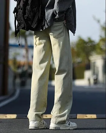 Джинсы свободные Men's Street Trend, желтые — фото 3