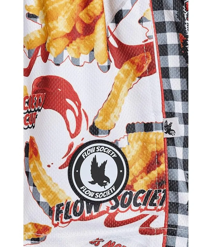 Шорты Crinkle Cut Fries Mid-length FLOW SOCIETY, White — фото 3