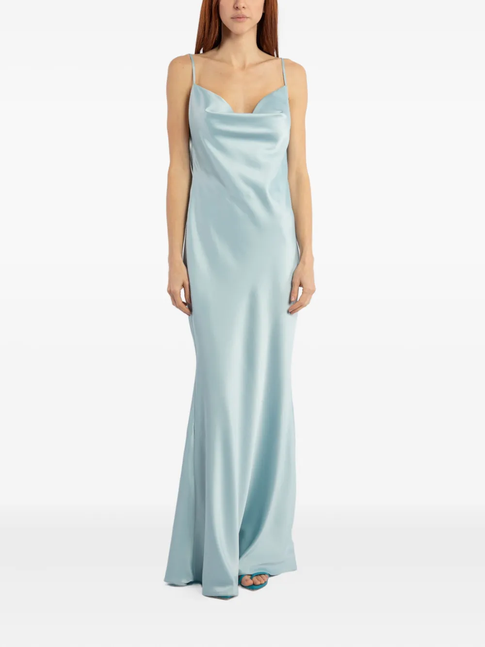 

Платье макси с цепочкой Actualee, синий