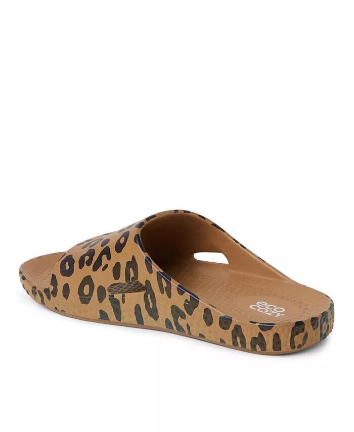 Женские устойчивые комфортные сандалии EcoCozy Slide Dearfoams, мультиколор — фото 4