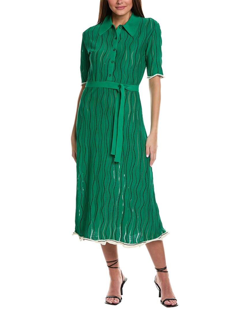 

3.1 Платье-поло в стиле ар-нуво от Phillip Lim 3.1 Phillip Lim, зеленый