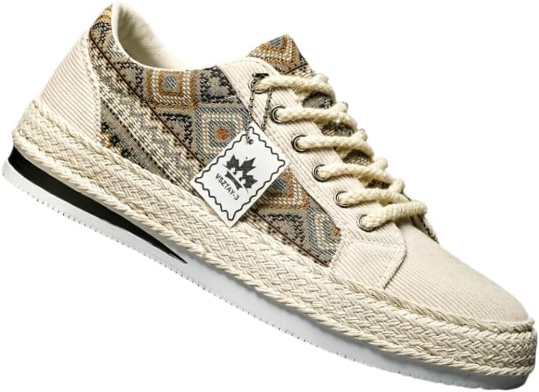 

Мужские низкие кеды на шнуровке, модные и дышащие спортивные скейт-туфли, легкие с толстой подошвой, подходят для путешествий на открытом воздухе и походов Hoalox, бежевый