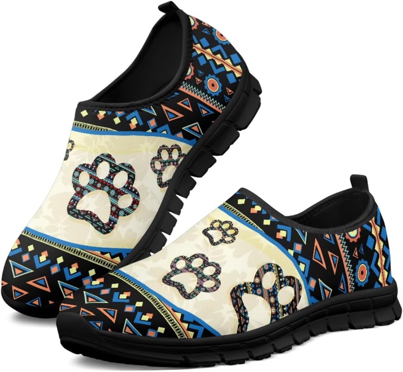 

Мужские слипоны в западном стиле ацтеков, повседневные спортивные туфли без шнурков, повседневные лоферы, кроссовки для бега Gdxynsmny, Southwest Aztec Dog Paw