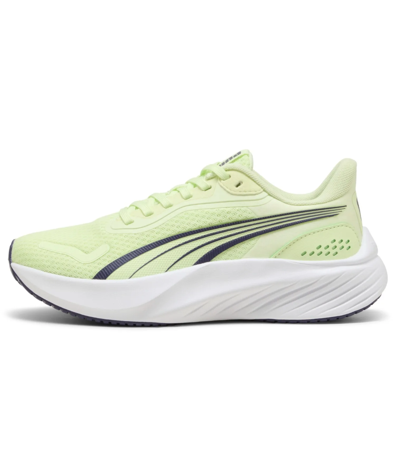 Детские кроссовки PUMA Pounce Lite Jr с сетчатым верхом зелёные