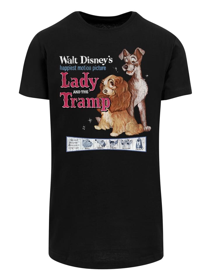 

Футболка F4NT4STIC Disney Susi und Strolch Distressed, черный