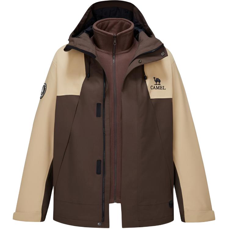 

QIE Унисекс ветровка с капюшоном, French Brown/Coconut Shell[Triple Function]730B