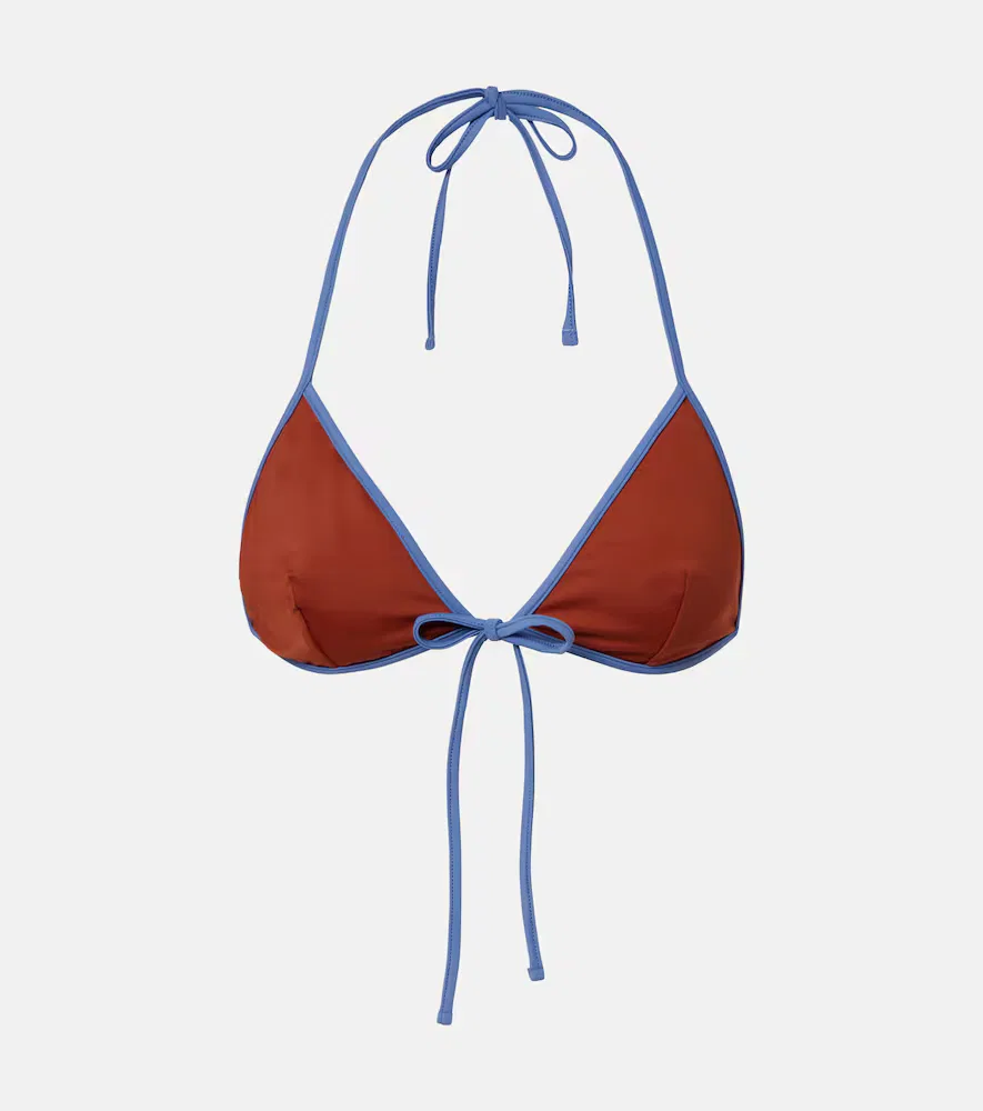 Бикини с треугольным логотипом Prada, оранжевый