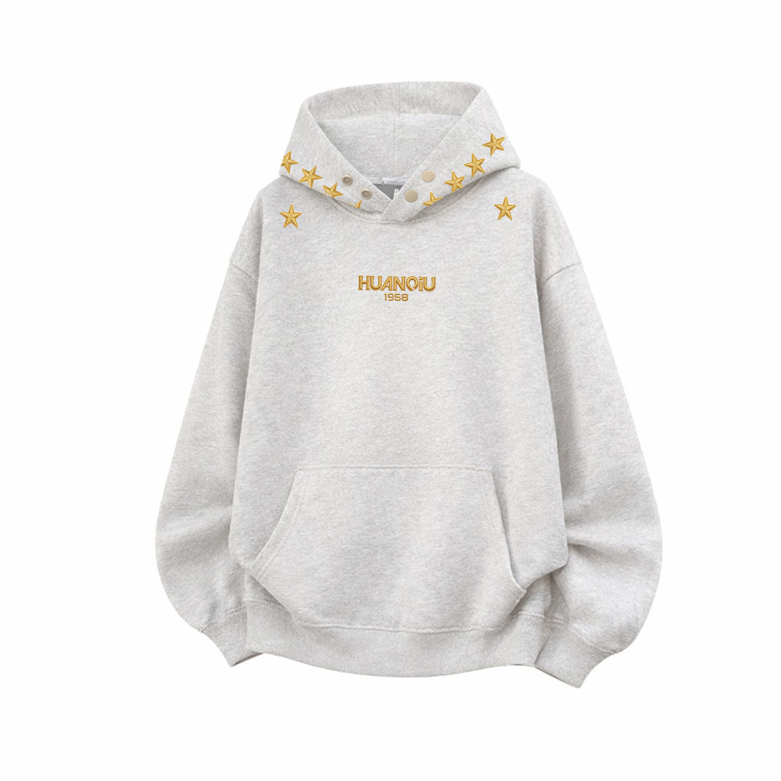 

Толстовка Unisex Hooded Moderate Heavyweight HUANQIU, premium серый