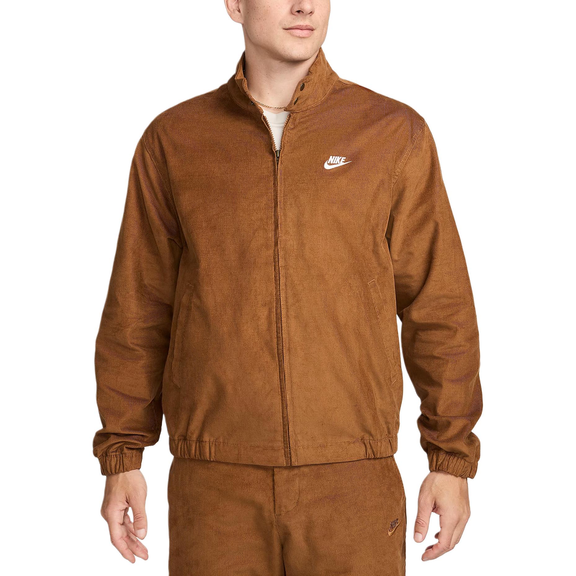 

Nike Спортивная куртка Harrington из вельвета для мужчин Club, Light Umber//White