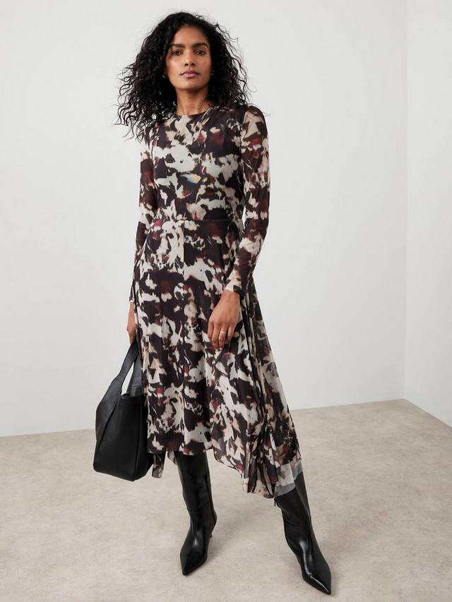 

Платье миди с асимметричным подолом Mint Velvet, Burgundy/Multi