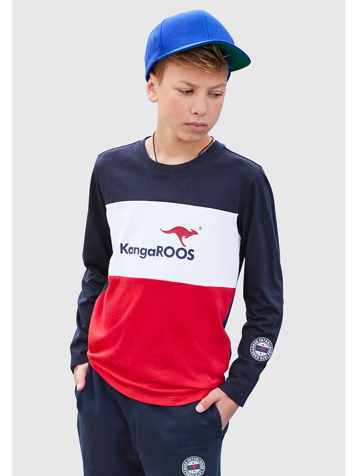 

Kangaroos Футболка с длинными рукавами темно-синего/красного/белого цвета