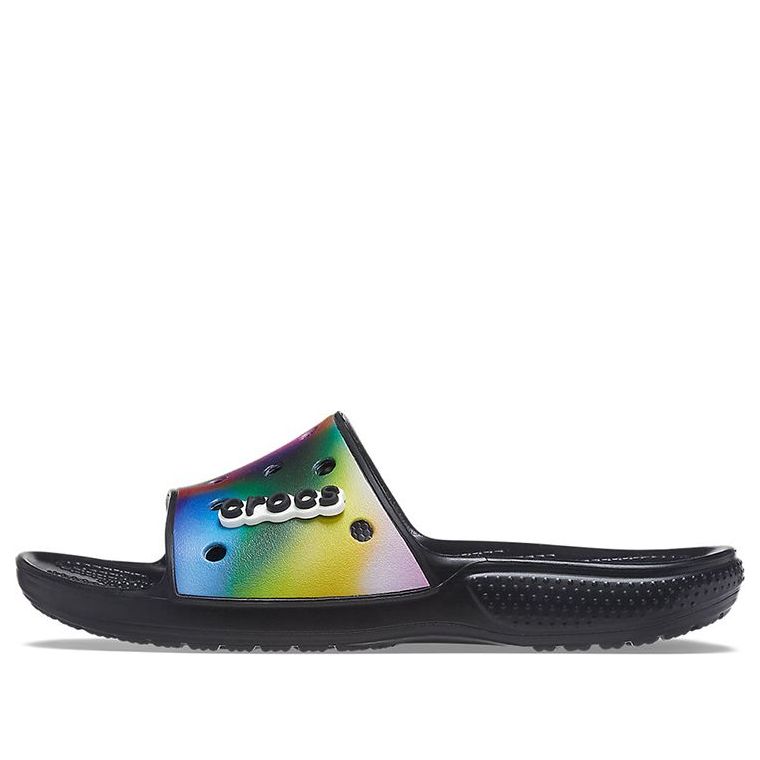 

Шлепанцы Crocs Colorful Casual Unisex Multi-Color Black Slippers, черный
