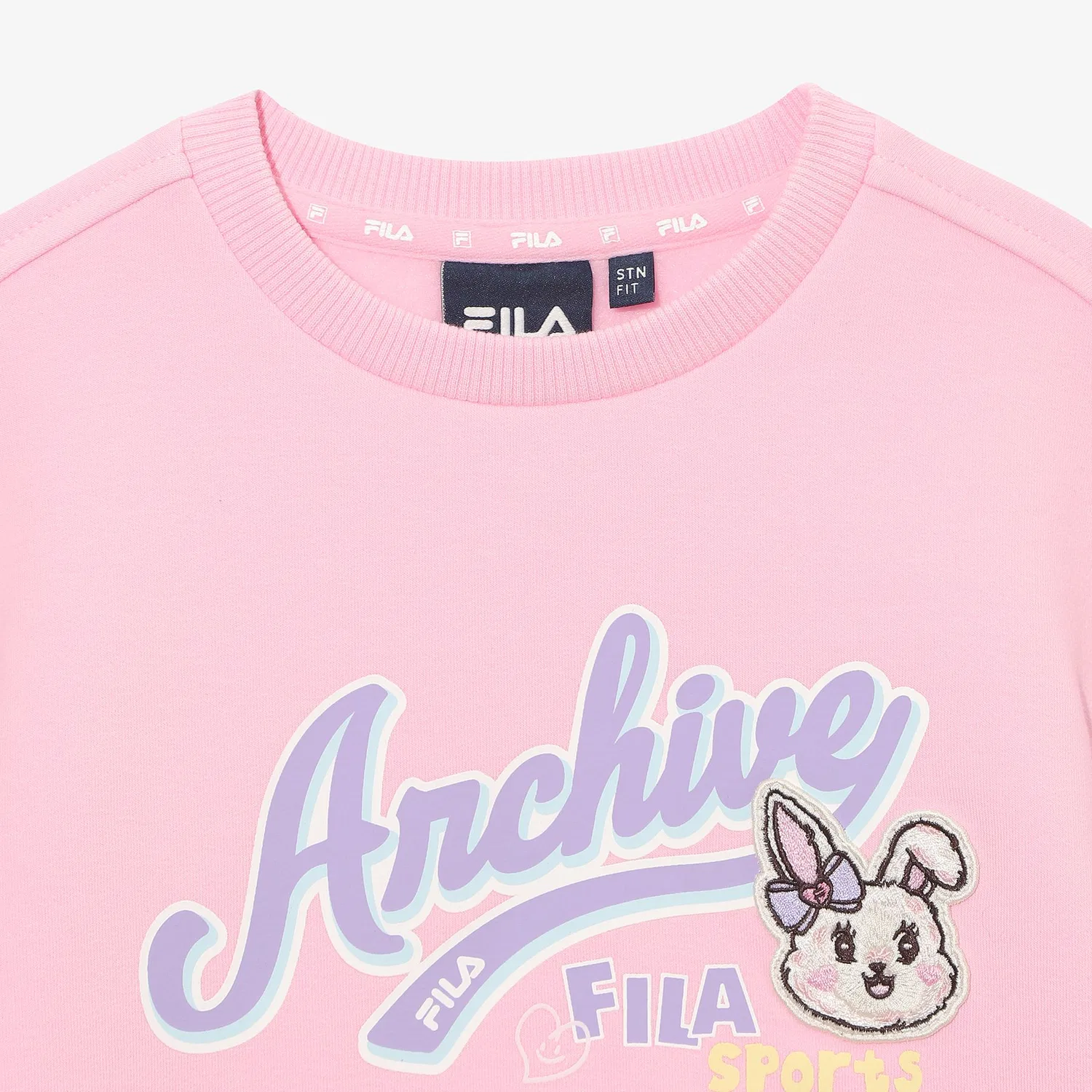 Детский свитшот с начёсом и графикой Buddy, красный, от Fila Kids — фото 4