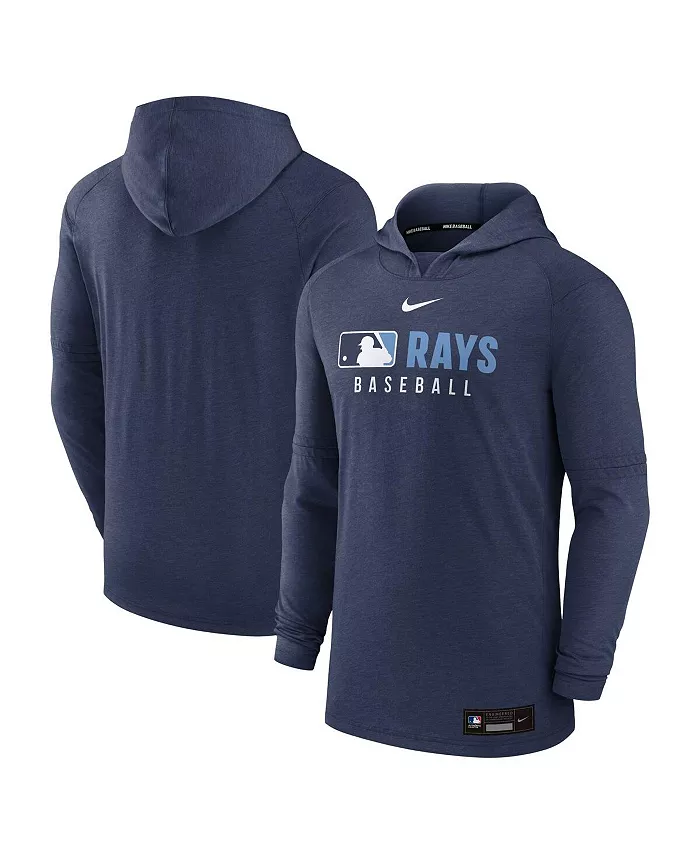 

Мужская худи из трикотажа Heather Navy Tampa Bay Rays Authentic Collection Performance с капюшоном Nike