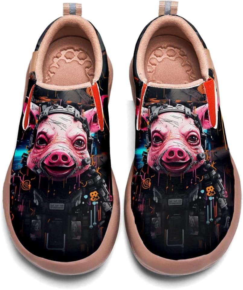 

Мужские повседневные лоферы для ходьбы, слипоны, легкие спортивные туфли, механический стиль, кроссовки с рисунком животных Onehorse, Mechanical Organisms - N9