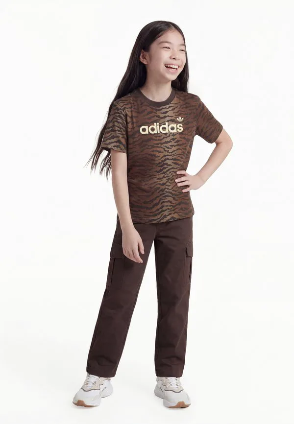 Детская футболка унисекс с принтом Adidas Originals, Night Brown