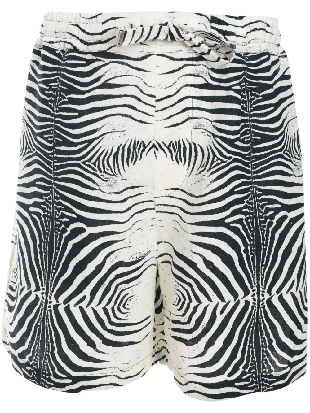 

Шорты с зебровым принтом Roberto Cavalli, белый
