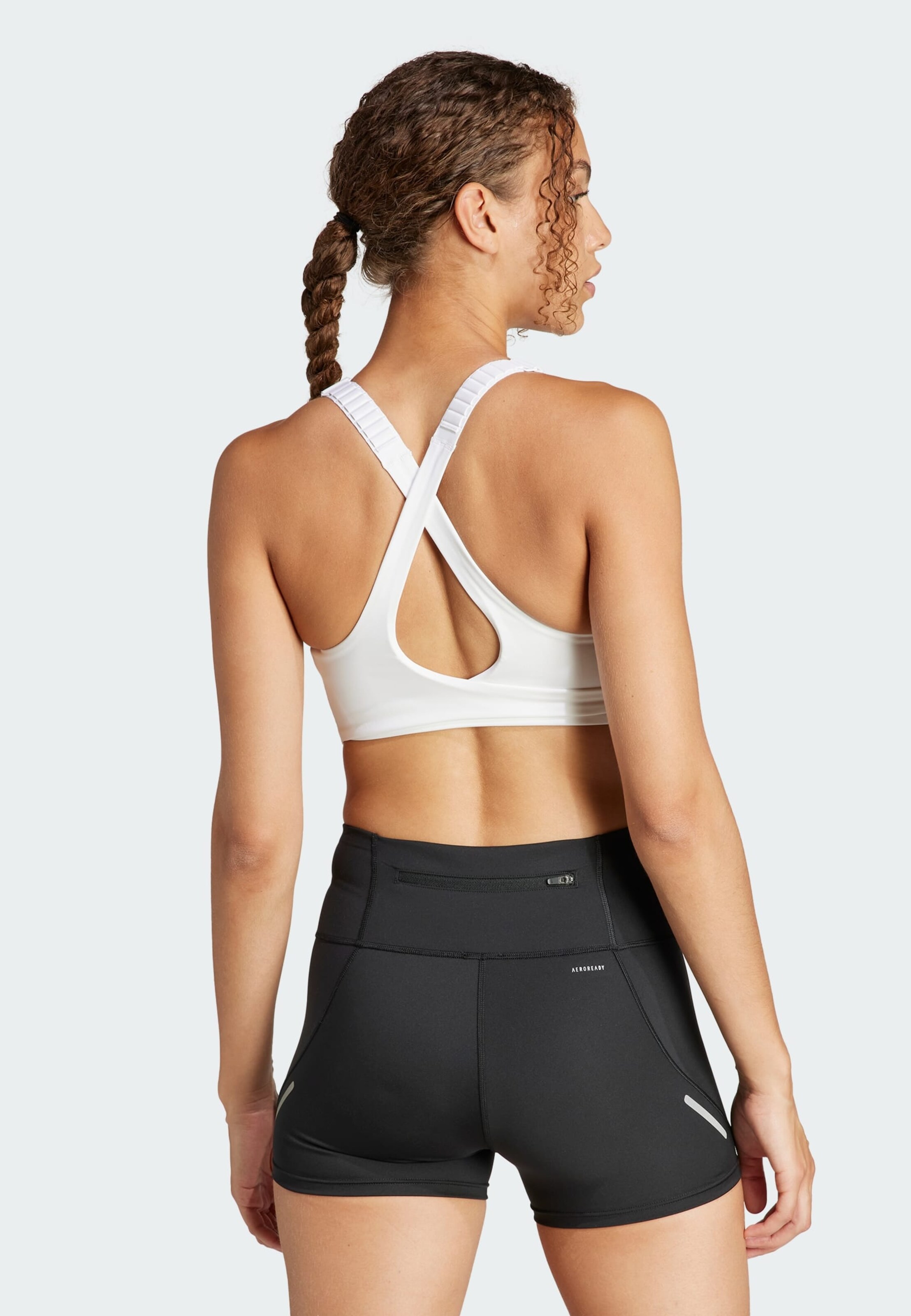 Adidas Performance Бралетт спортивный топ 'FastImpact Luxe' в белом цвете — фото 4