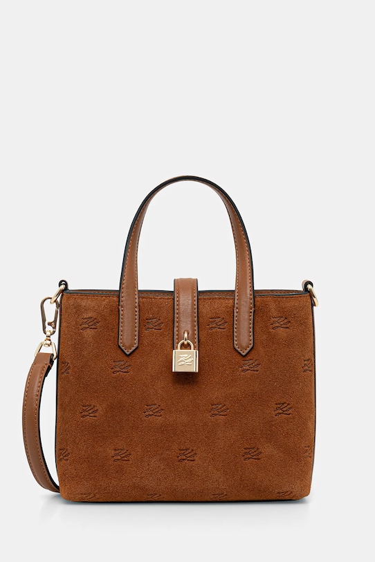 

Замшевая сумка K/AUTOGRAPH Karl Lagerfeld, коричневый