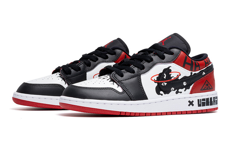 Кроссовки Air Jordan 1 Vintage Basketball Shoes Women's Low-Top Black/Red — фото 3
