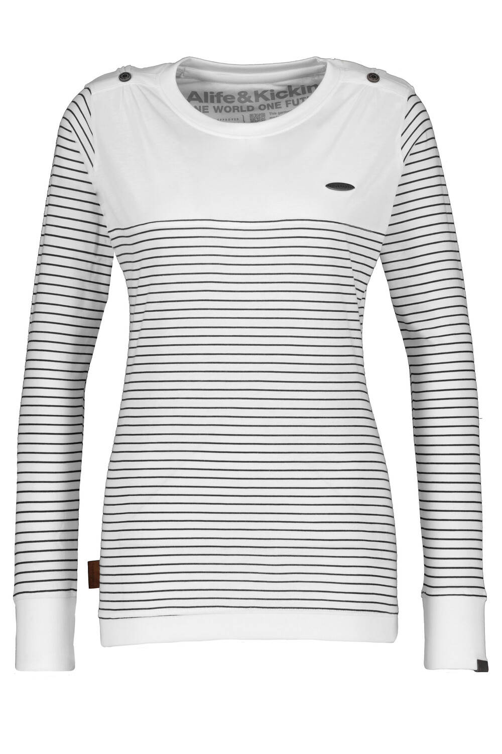 

Лонгслив alife and kickin Langarmshirt,, Shirt, Longshirt, Oversize Shirt LeonieAK Z, белый
