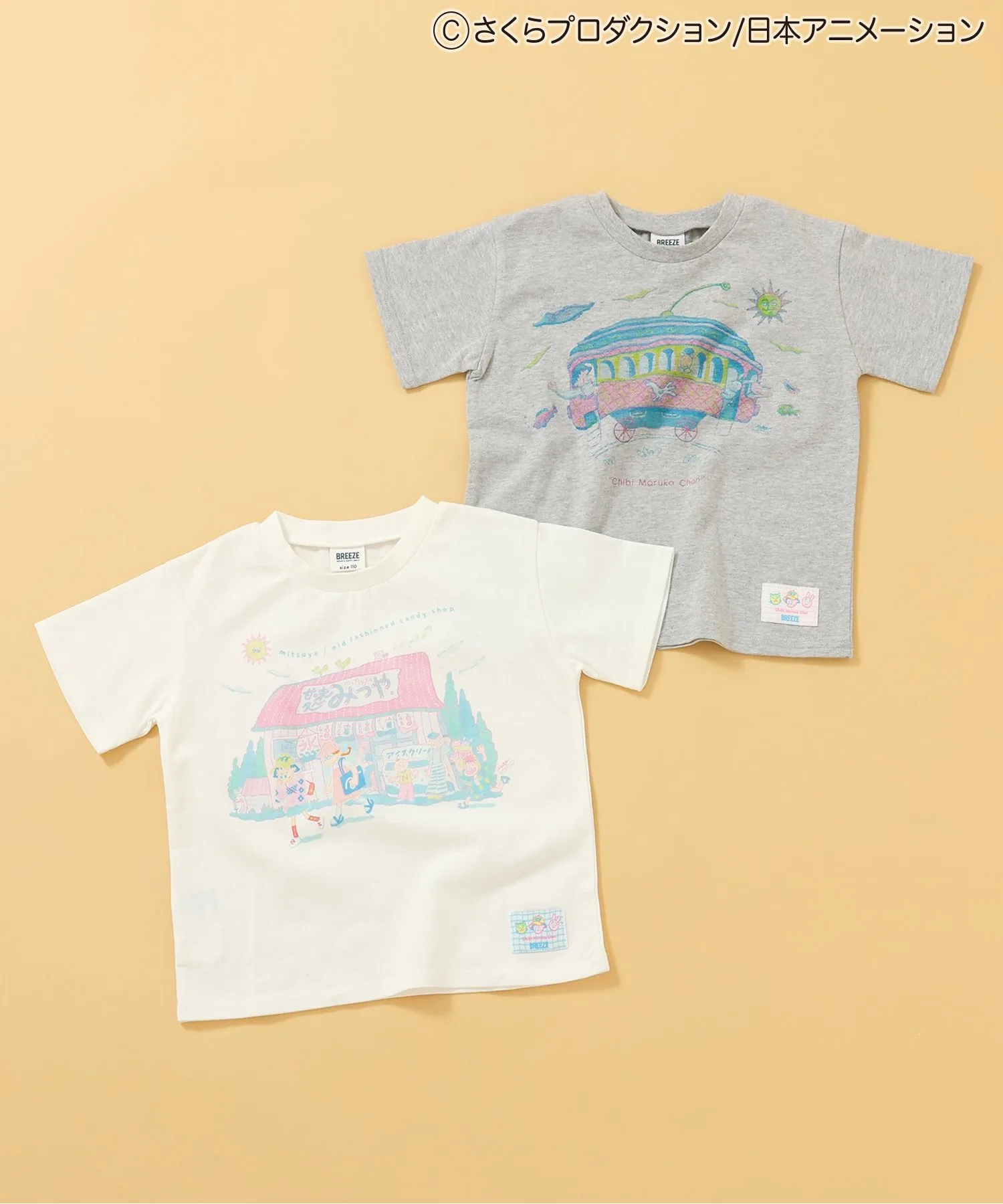 Детская футболка с принтом BREEZE ちびまる子ちゃん белый — фото 2